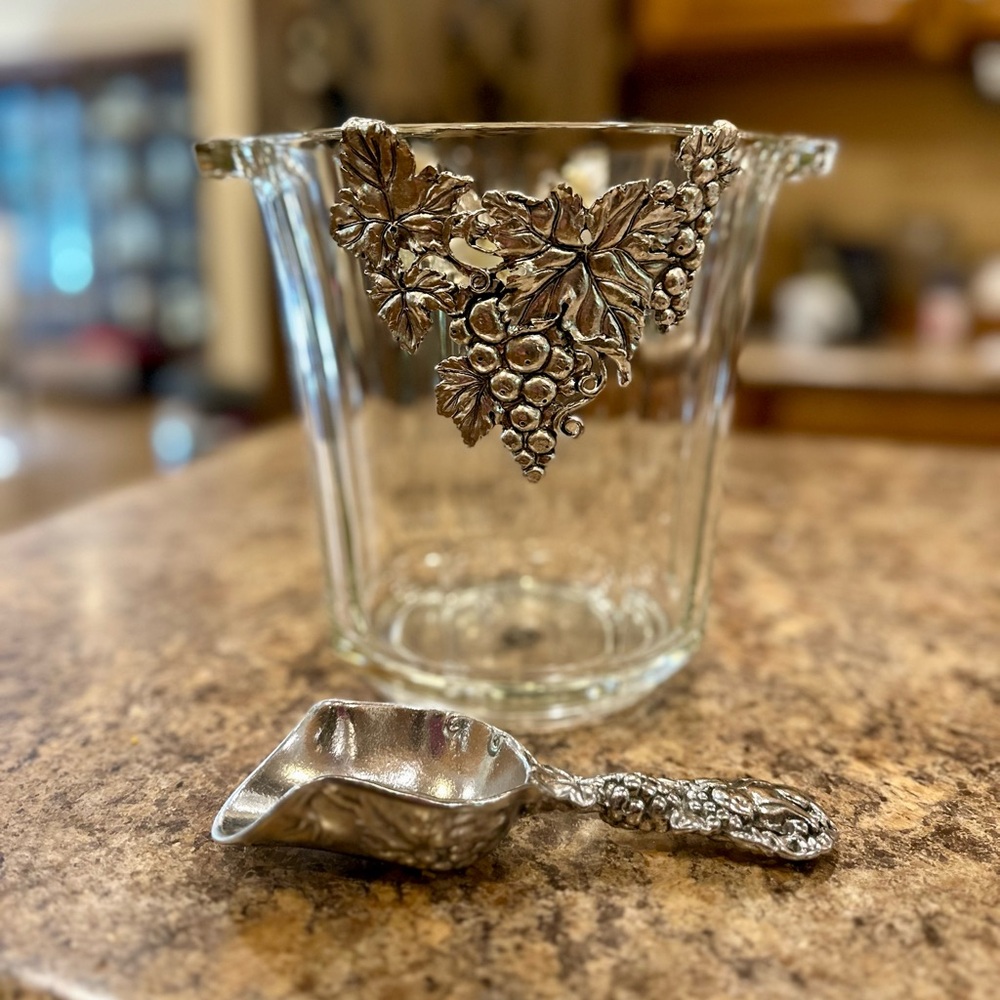 Vintage Arthur Court Crystal ice bucket